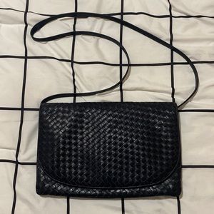 Navy genuine leather purse